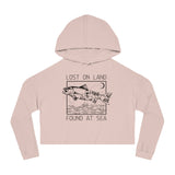 Salmon - Cropped Hooded Sweatshirt