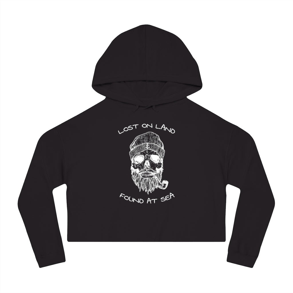 Skull - Cropped Hooded Sweatshirt